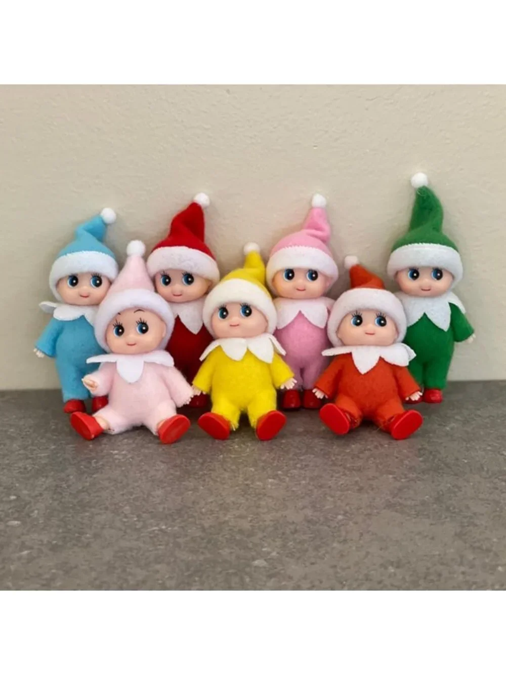 Mini Elf Baby Twins Set - Tiny Holiday Dolls & Craft Accessories for Kids